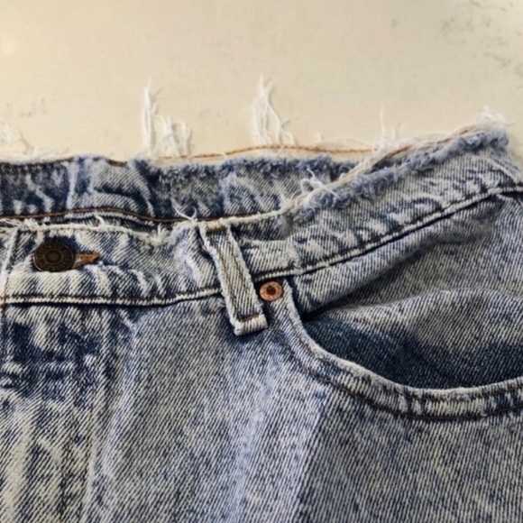 Vintage LEVI’S 550 raw hem on waist high waist jeans blue - Picture 6 of 16